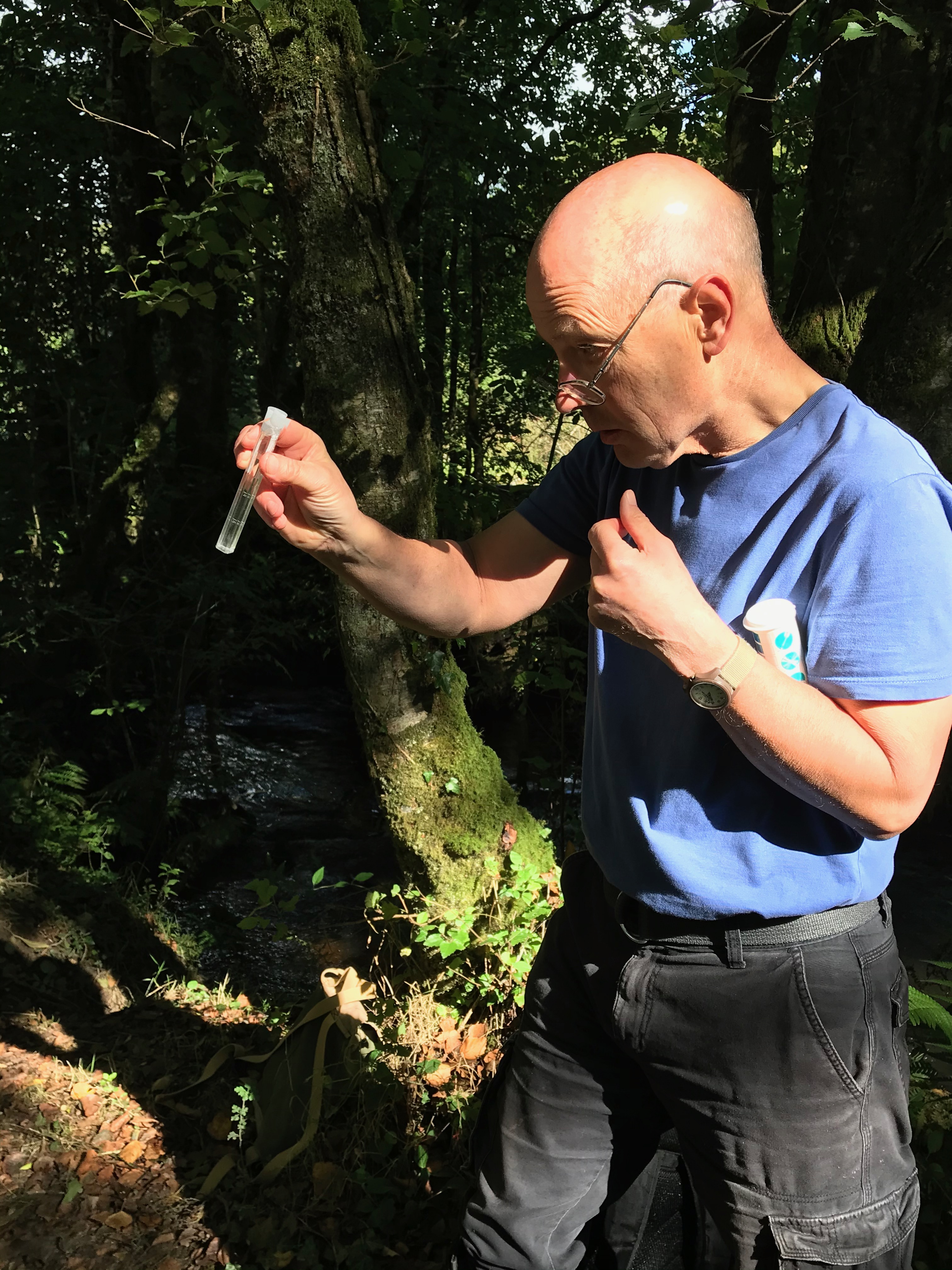 Roger checking phosphate levels